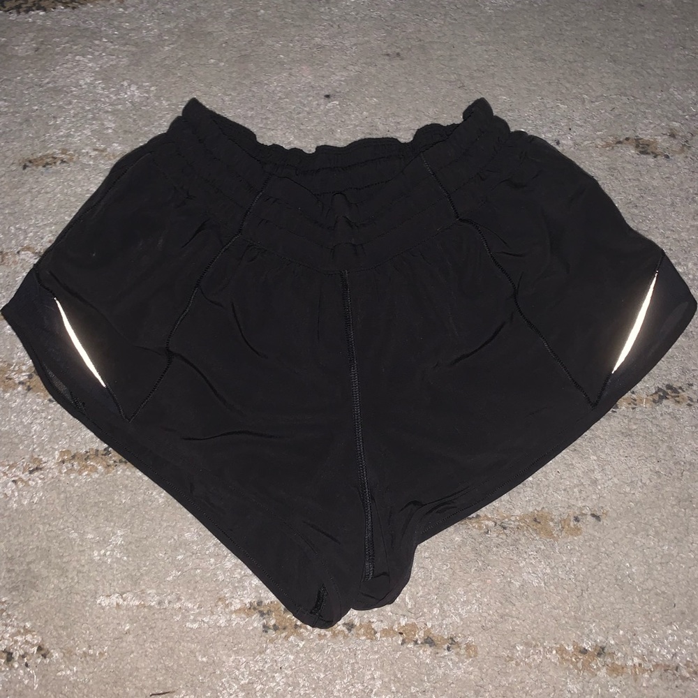 plain black lululemon shorts